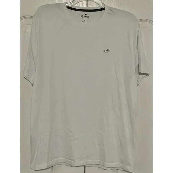 Hollister Men's Icon‎ Short Sleeve Crewneck Logo T-Shirt Size XXL White NWOT - Picture 1 of 5